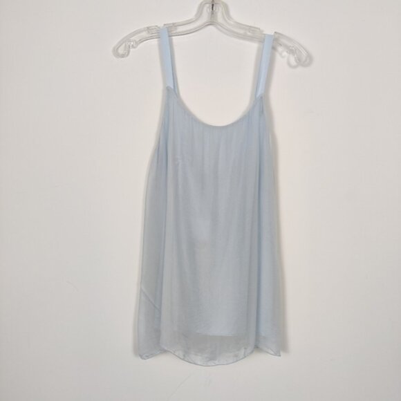 Bellambra Tops - Bellambra Women's Silk Blend Tank Top Blouse Light Blue Size Large Dainty Boho